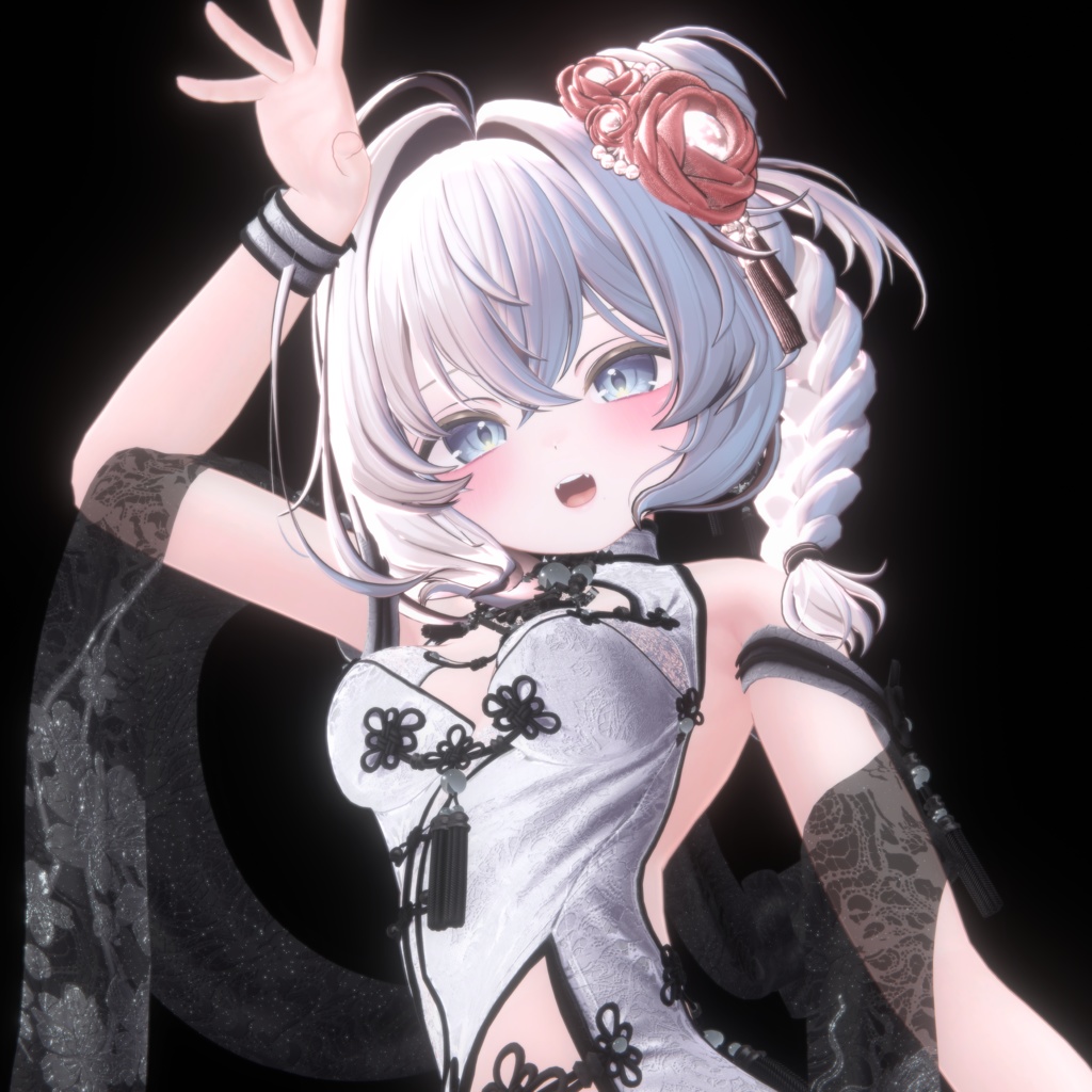 ♥️SALE♥️[3Dヘアモデル] Side Braid Bun Hair (8アバター対応)