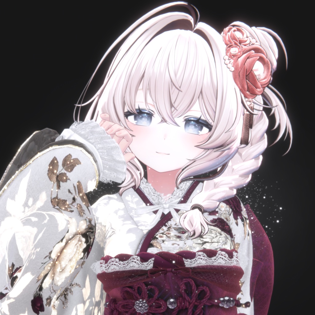 [3Dヘアモデル] Side Braid Bun Hair (8アバター対応) 缩略图 4