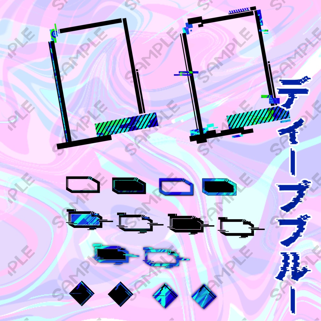 【画像素材】枠・コマ置き場【白黒+12アレンジ】