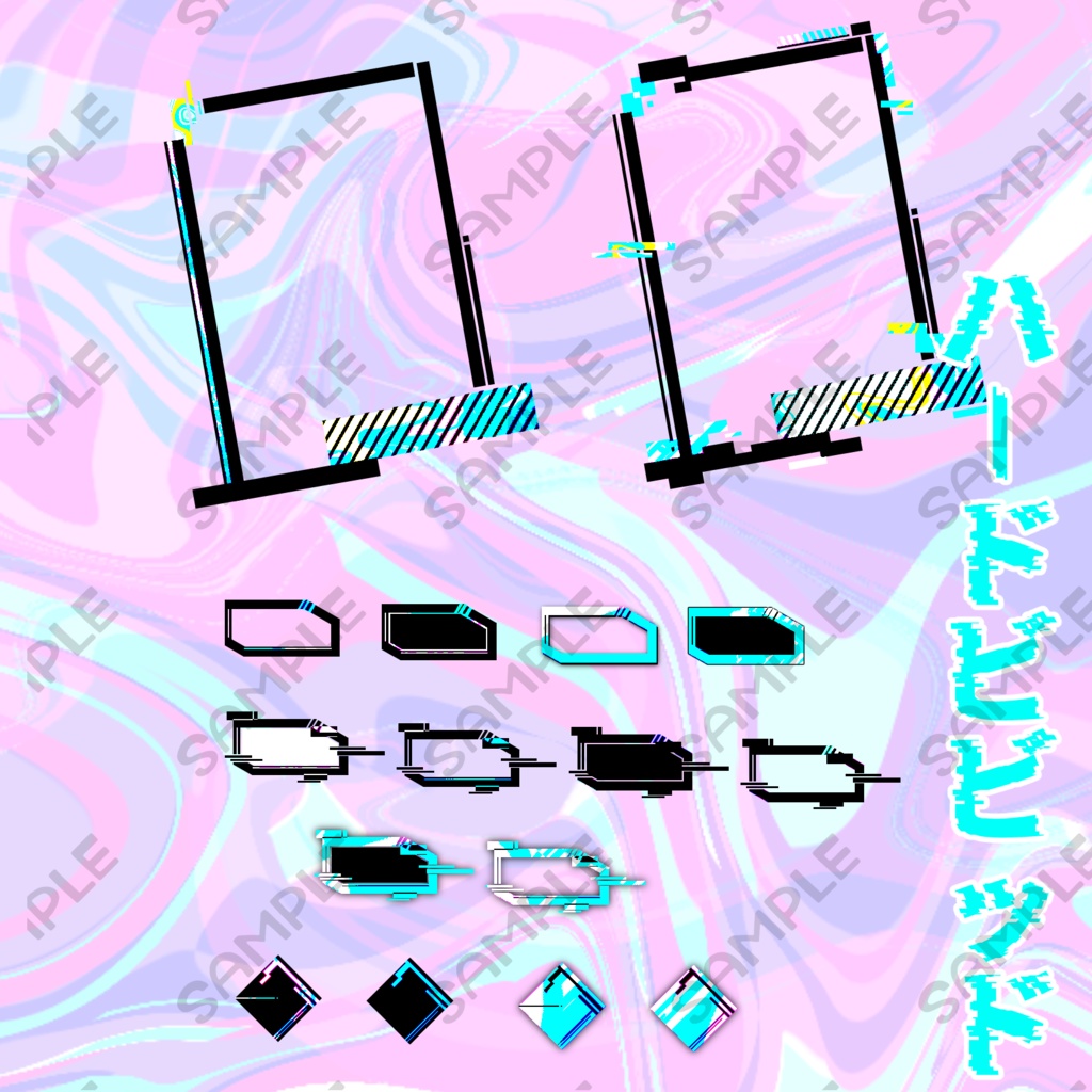 【画像素材】枠・コマ置き場【白黒+12アレンジ】