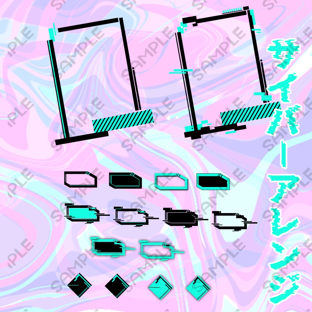 【画像素材】枠・コマ置き場【白黒+12アレンジ】