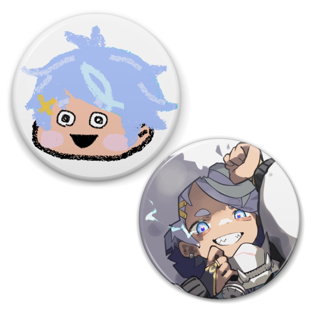 白峯くるり　缶バッジ