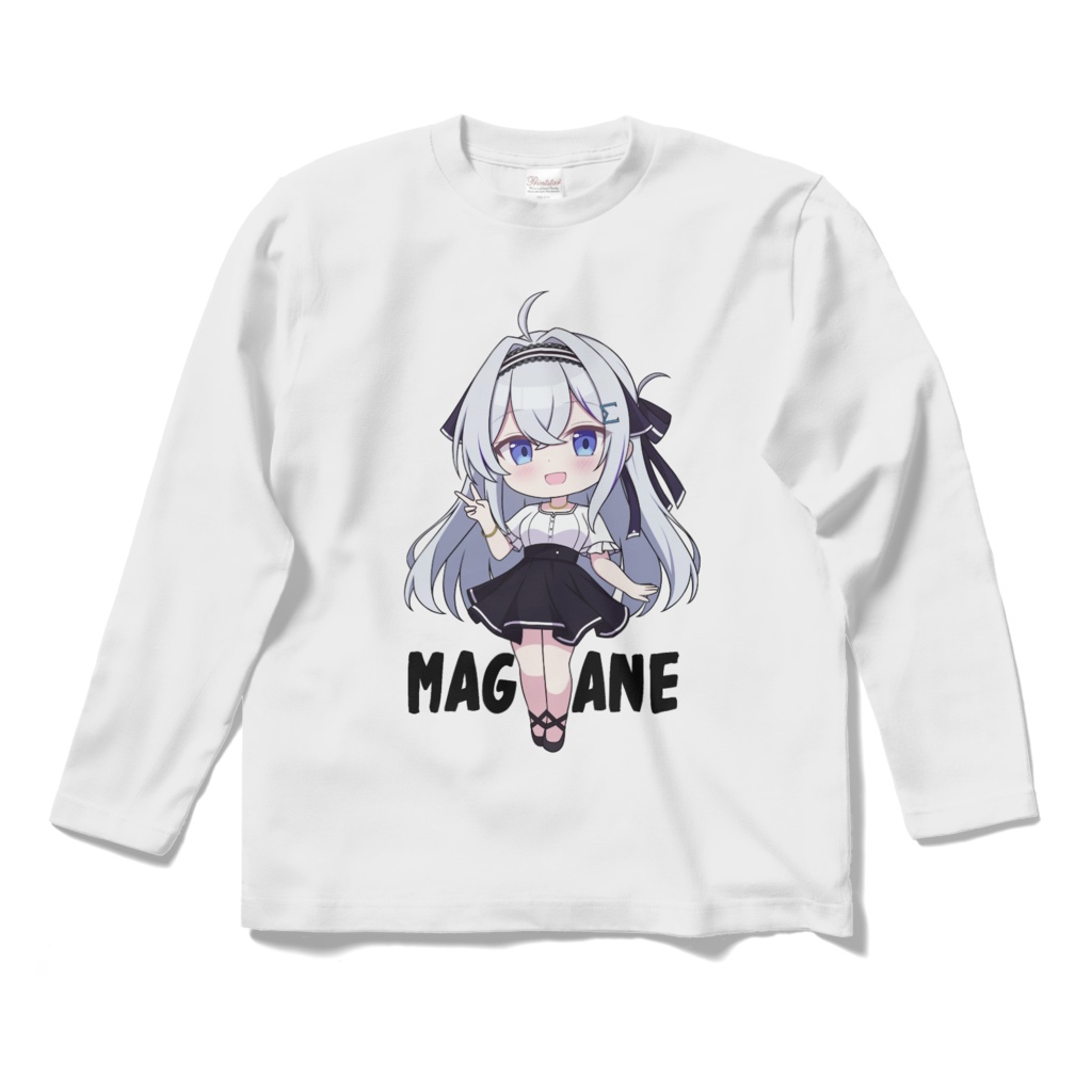 まがねちゃんロングスリーブTシャツ(白)