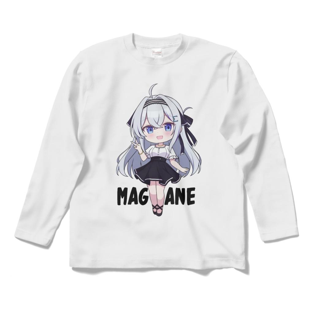 まがねちゃんロングスリーブTシャツ（白）