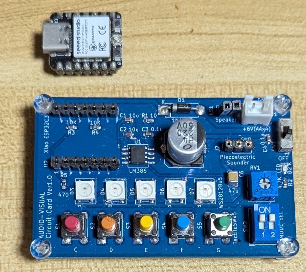 名刺基板 AUDIO-VISUAL Circuit Card Ver1.0(CC-01)【基板のみ】