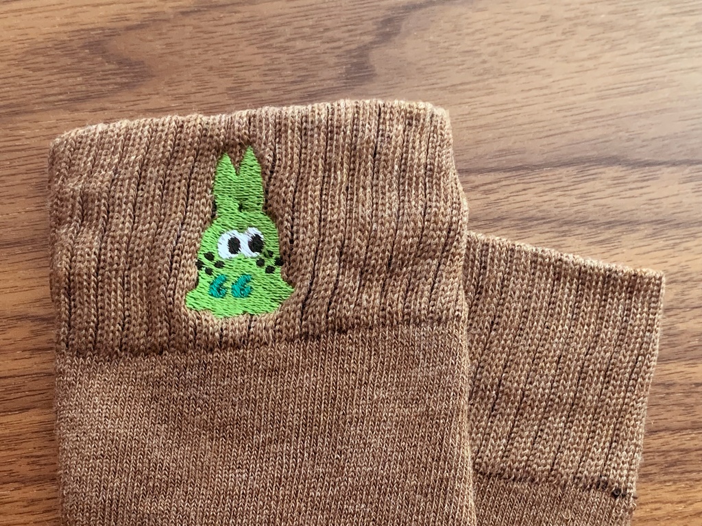 デク&お茶子 オバケ刺繡靴下