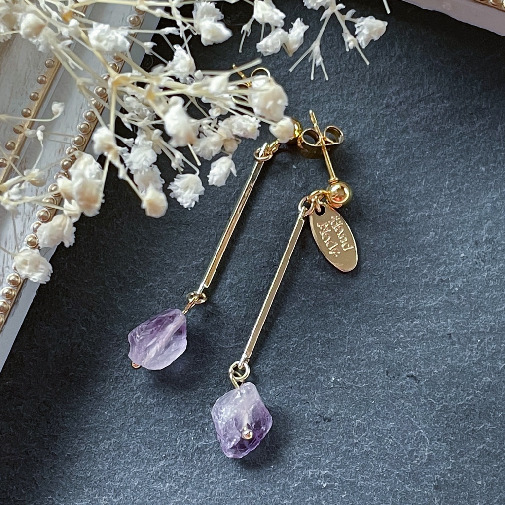 【ピアス】Stone Specimen(ｱﾒｼﾞｽﾄ)