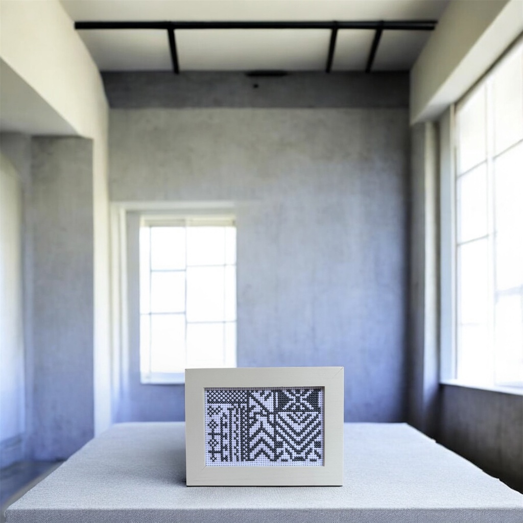 《幾何学ミックス柄02》クロスステッチ図案|53×34|PDFデータ|初心者向け