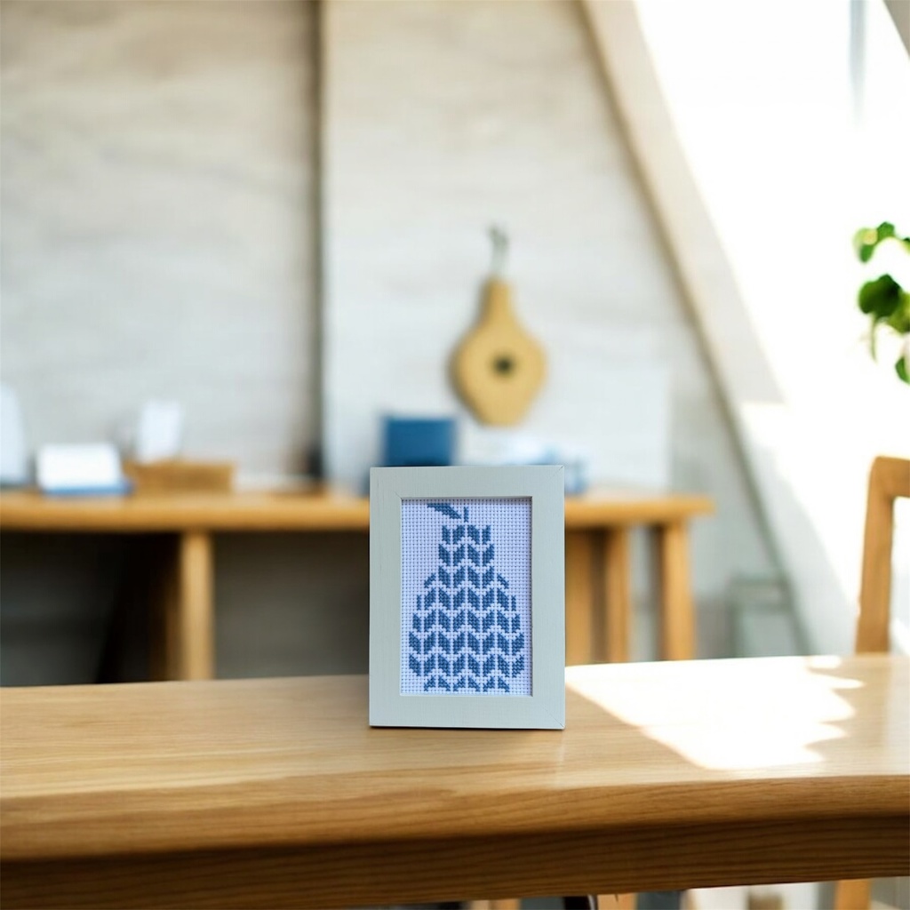 《洋梨幾何学ミックス柄》クロスステッチ図案|53×34|PDFデータ