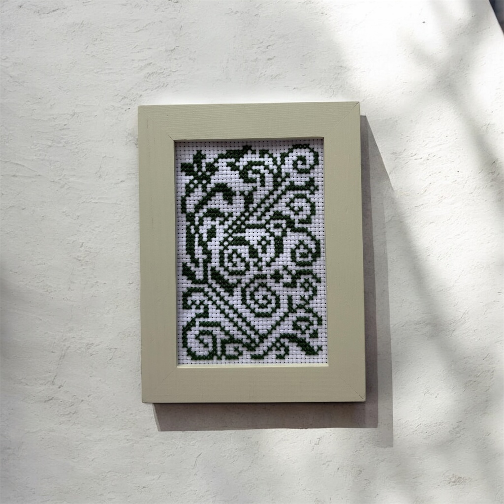 《幾何学曲線パターン》クロスステッチ図案｜53×34｜PDFデータ｜色指定なし