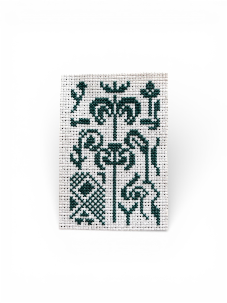 《静と祈りの紋様》クロスステッチ図案|53×34|PDFデータ