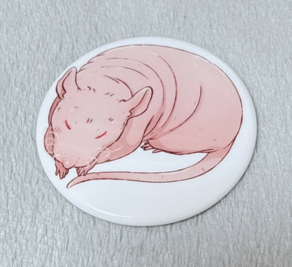 スキニーラット缶バッジA（ゆっこ様デザイン）