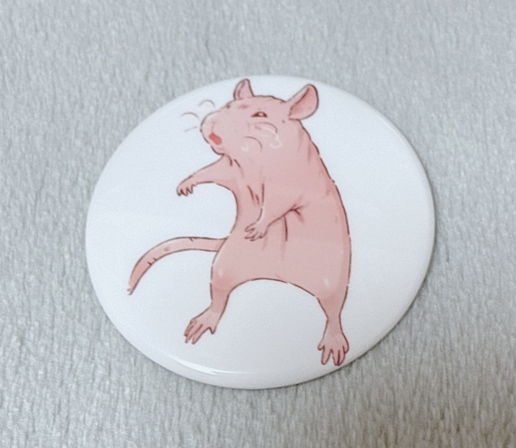 スキニーラット缶バッジB（ゆっこ様デザイン）