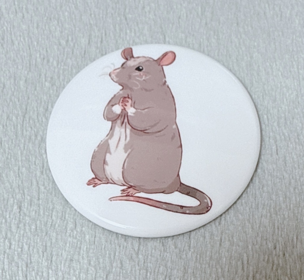 スキニーラット缶バッジC（ゆっこ様デザイン）