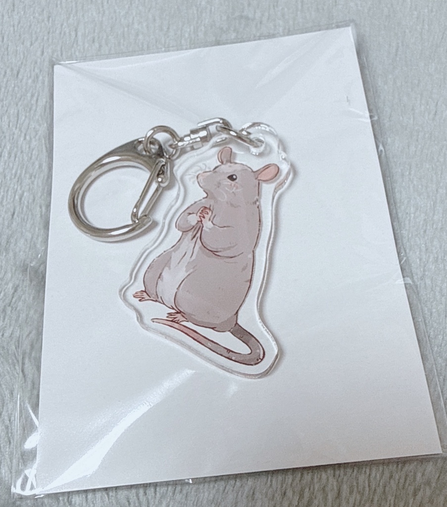 スキニーラットアクリルキーホルダーC（ゆっこ様デザイン）