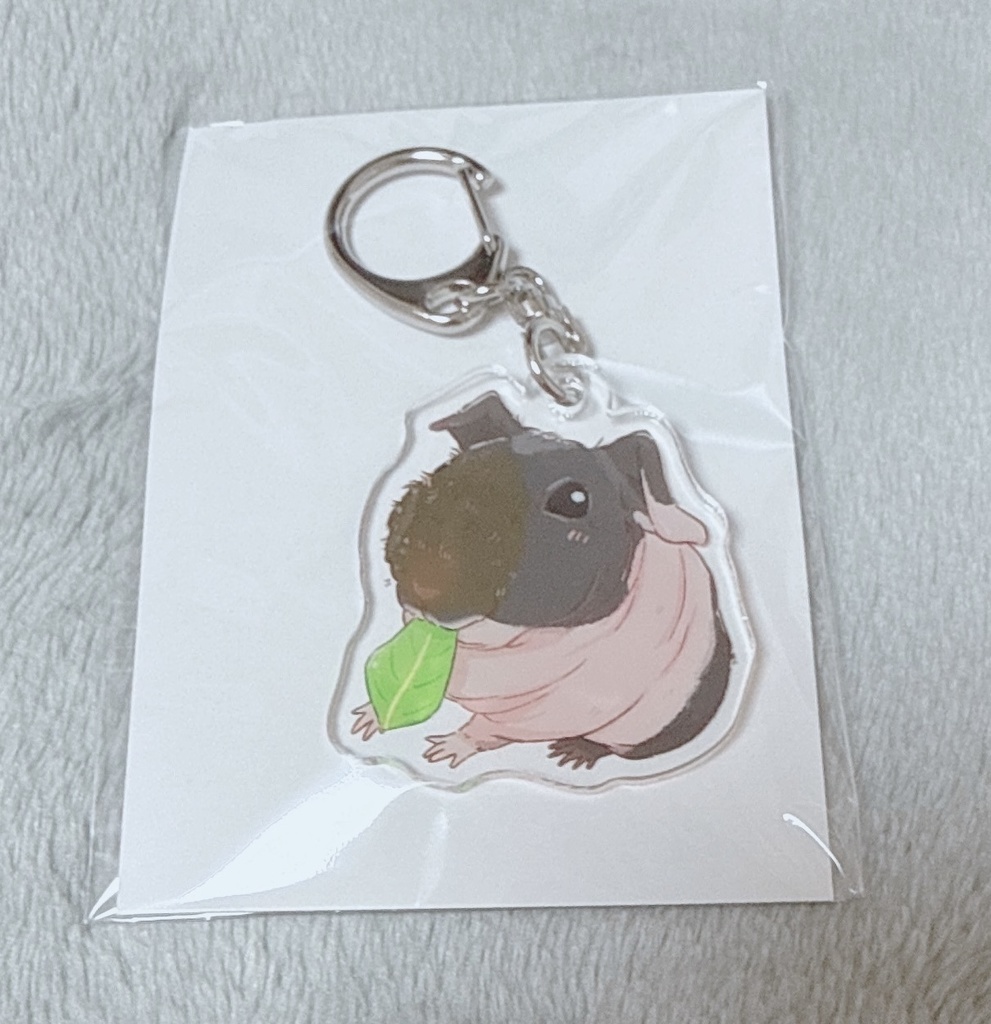 スキニーギニアピッグアクリルキーホルダー（ゆっこ様デザイン）