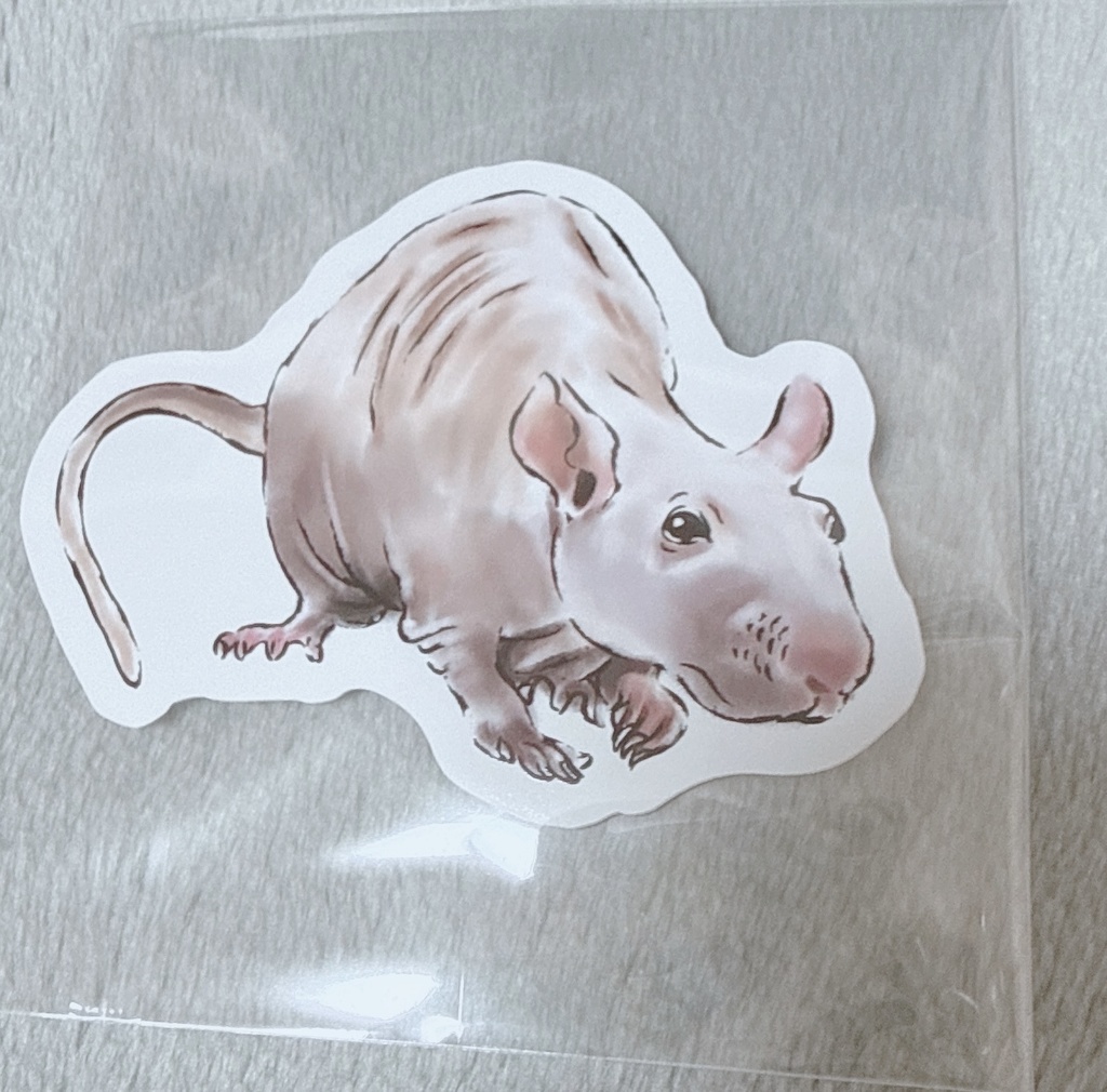 スキニーラットステッカーD（筆）