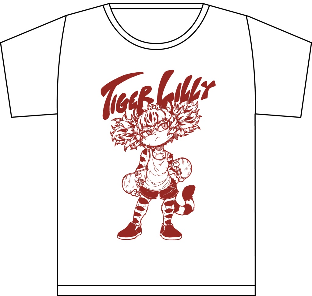 【9/30日まで受付】オリジナルTシャツ『TIGER LILLY_1』ホワイト