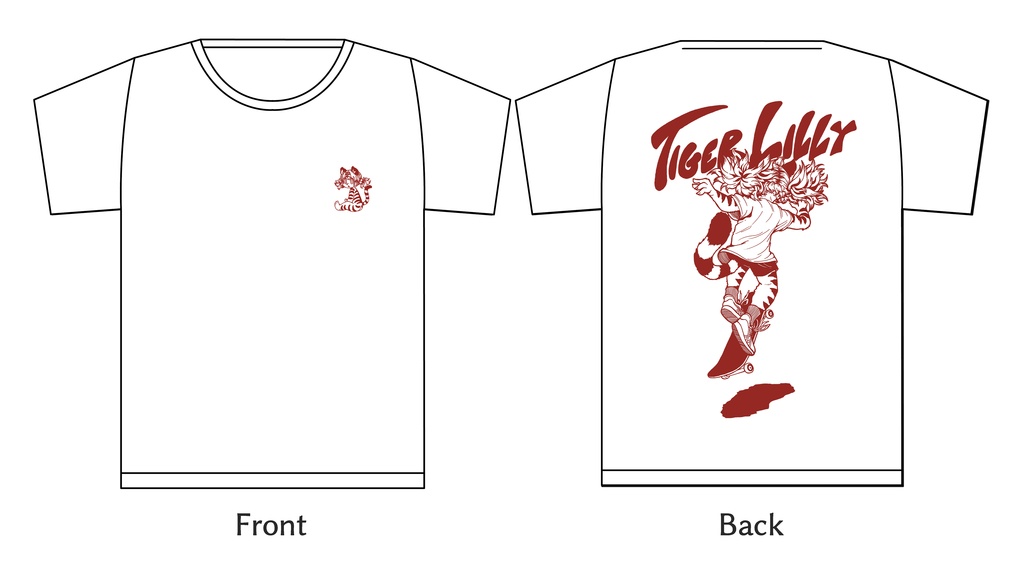 【9/30日まで受付】オリジナルTシャツ『TIGER LILLY_2』ホワイト
