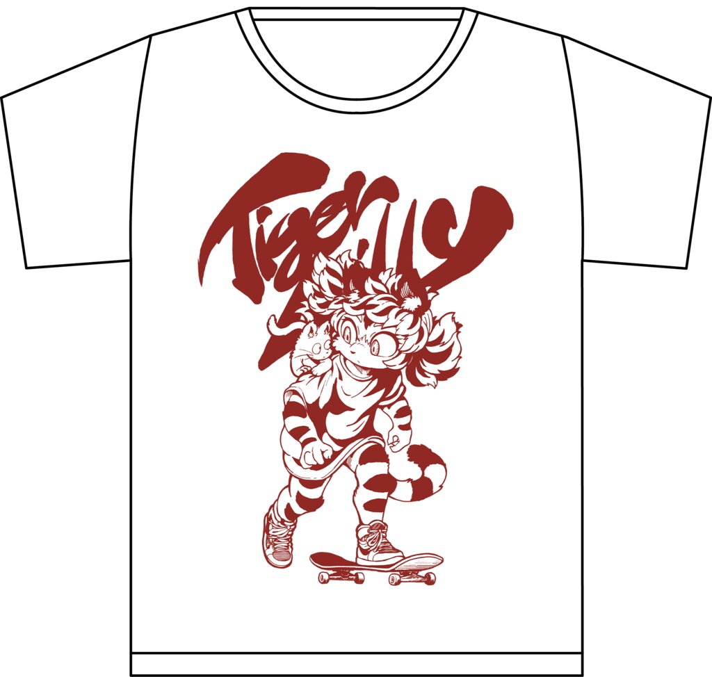 【9/30日まで受付】オリジナルTシャツ『TIGER LILLY_3』ホワイト
