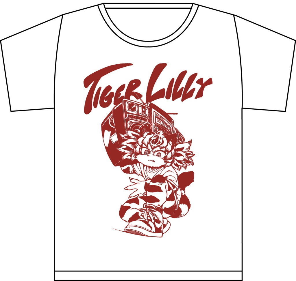 【9/30日まで受付】オリジナルTシャツ『TIGER LILLY_4』ホワイト