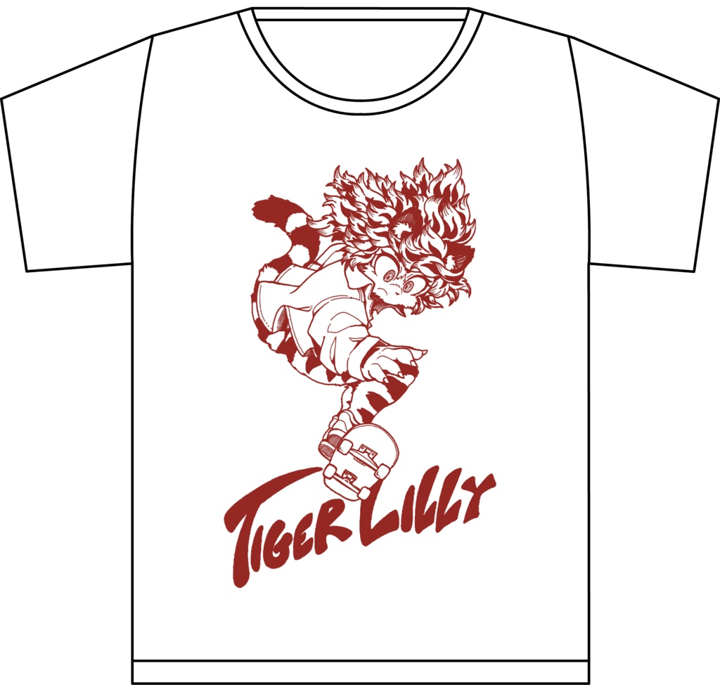 【9/30日まで受付】オリジナルTシャツ『TIGER LILLY_5』ホワイト