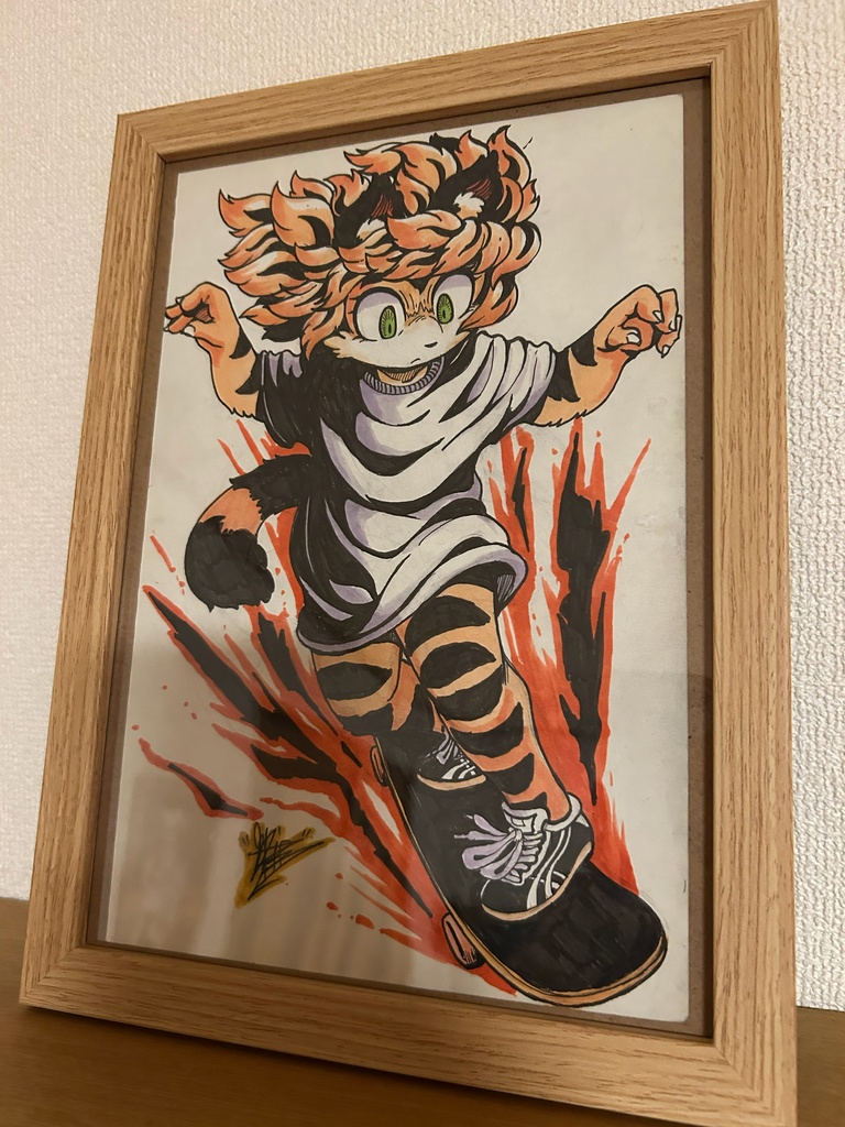 原画 イラスト 『Border』　B5サイズ 額装