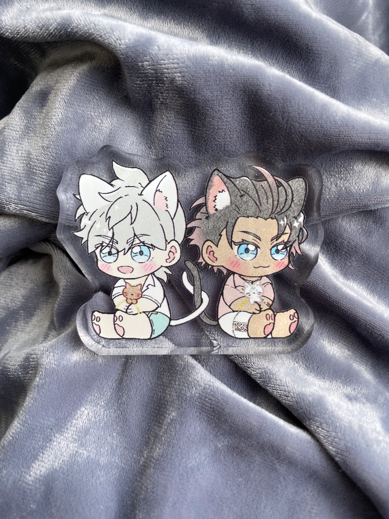 ﾊﾟｰﾁｬﾝとﾊﾞｿﾁｬﾝ　自立アクスタ