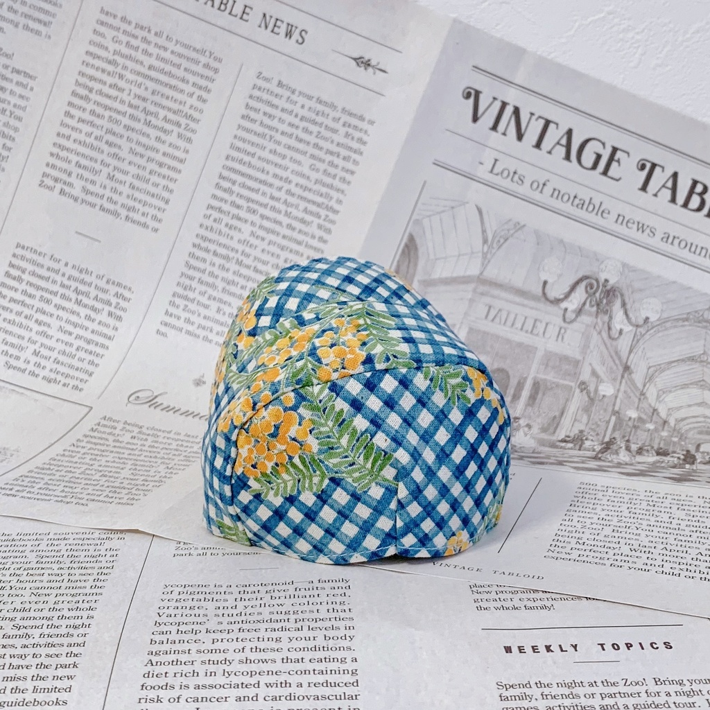 ふわのうか帽子 ミモザBlue