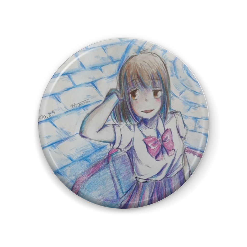 陸の人魚　缶バッチ57mm