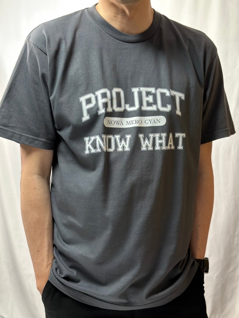 カレッジロゴTシャツ(プロジェクトノウワットver.)