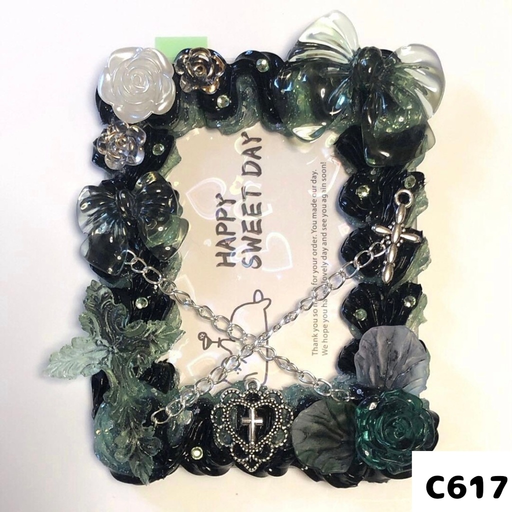 【C60シリーズ】ホイップデコ 硬質ケース クロス チャーム リボン