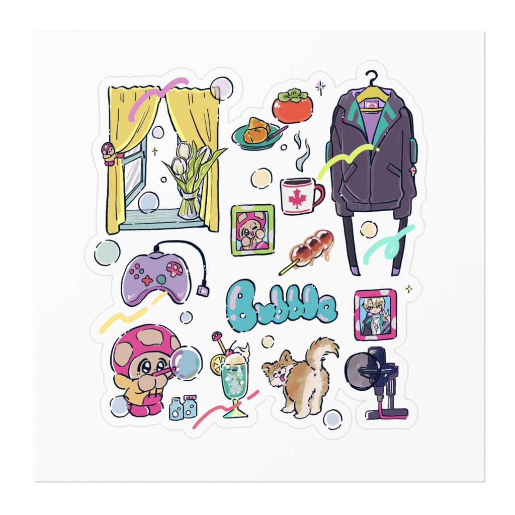 たちべや "bubble" ステッカー - おへや -