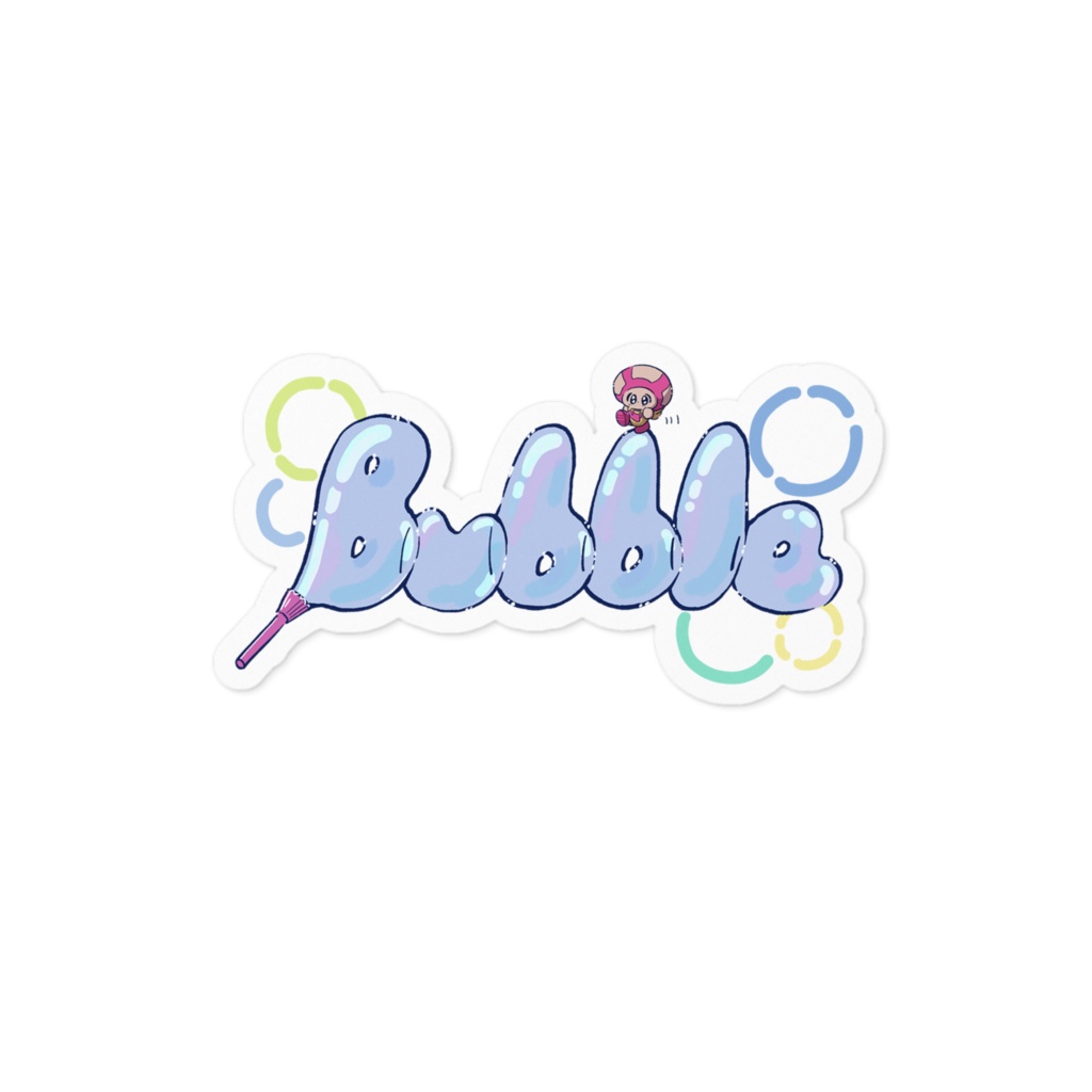 たちべや "bubble" ステッカー - ロゴ -