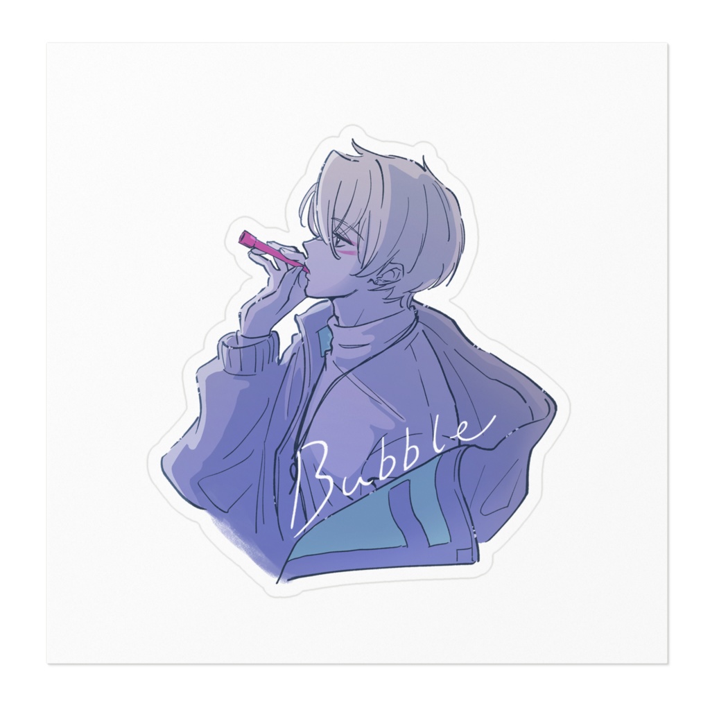 たちべや "bubble" ステッカー - 横顔 -