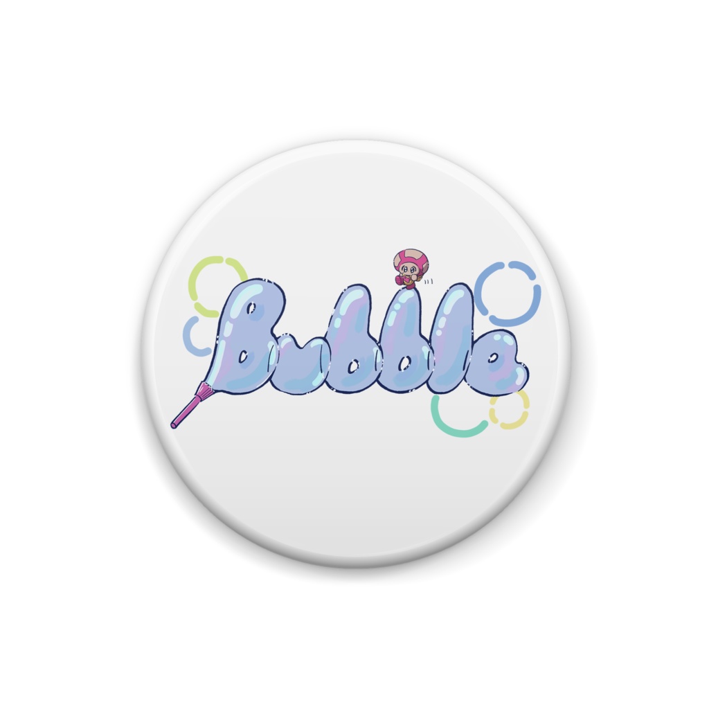 たちべや "bubble" 缶バッジ - ロゴ -