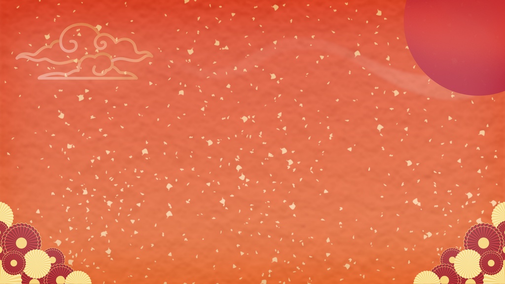 【無料配布】お正月・和風配信背景｜赤×金 シンプルデザイン