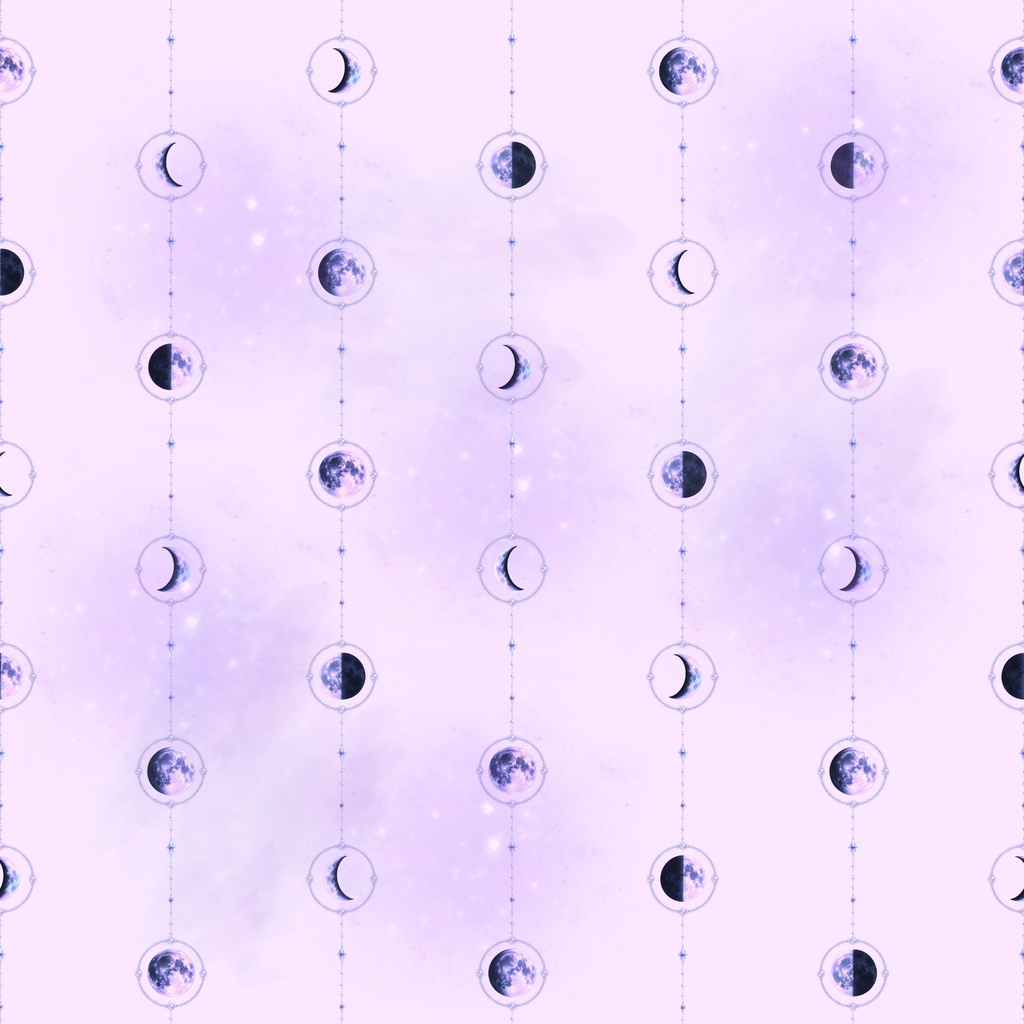Moon Phase|月と星の幻想背景素材 5色セット|配信・SNS・デジタルペーパー