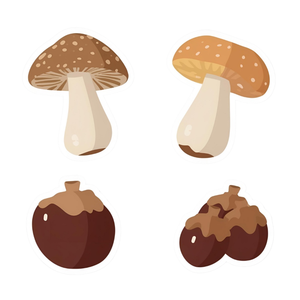 秋を彩るイラスト素材集|紅葉とどんぐりなどのシンプルイラスト15点セット(商用利用可)