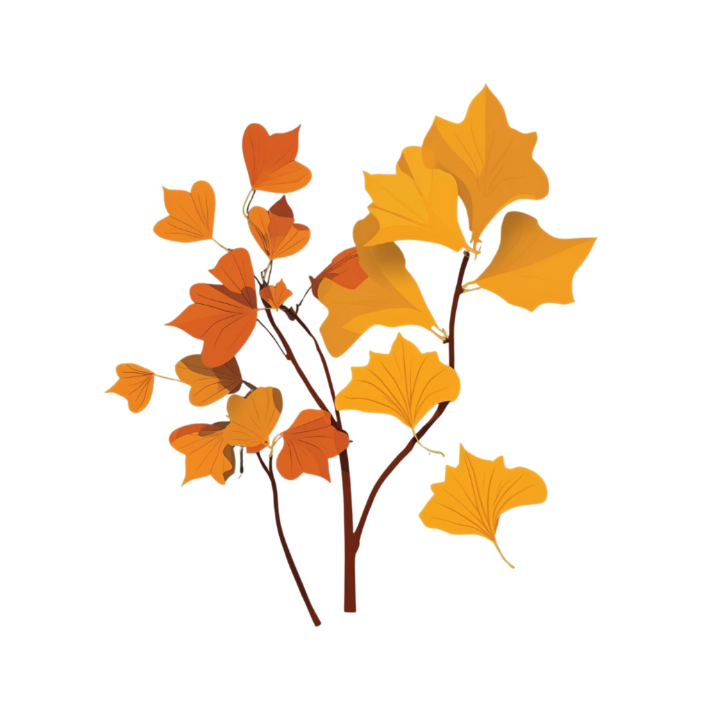 秋を彩るイラスト素材集|紅葉とどんぐりなどのシンプルイラスト15点セット(商用利用可)