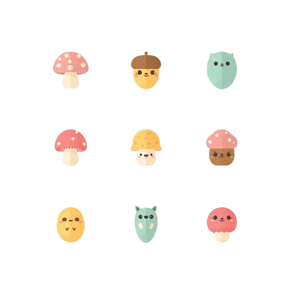 秋のキャラクターイラスト素材集|リス・どんぐり・かぼちゃ(商用OK)