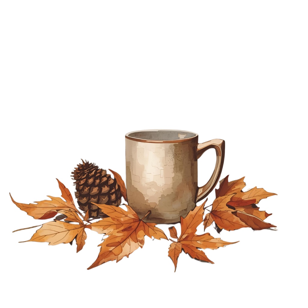 秋の水彩クリップアートセット|紅葉・どんぐり・かぼちゃ・リスetc.