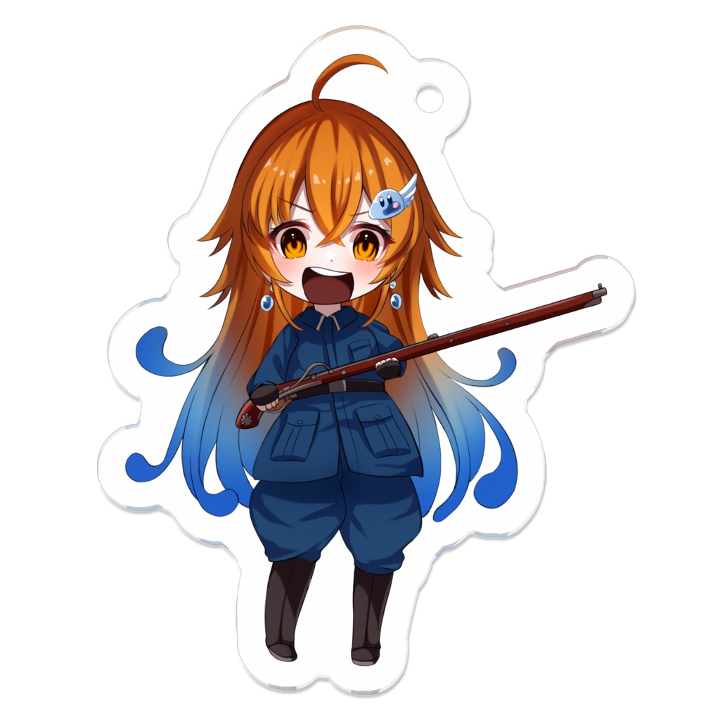 SD天露らいむアクリルキーホルダー(銃持ちVer.)