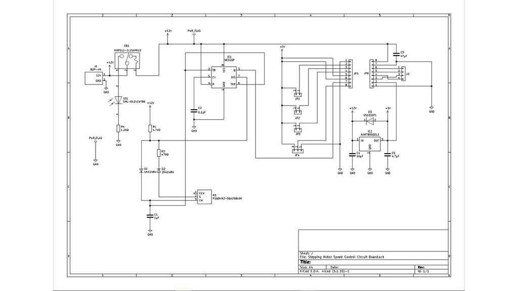 ステッピングモータ回転制御基板_A4988ドライバ用_PWM方式
