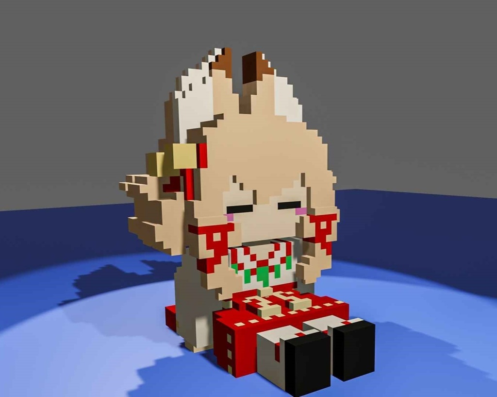 【無料】ボクセル右近ちゃん VoxelUkon