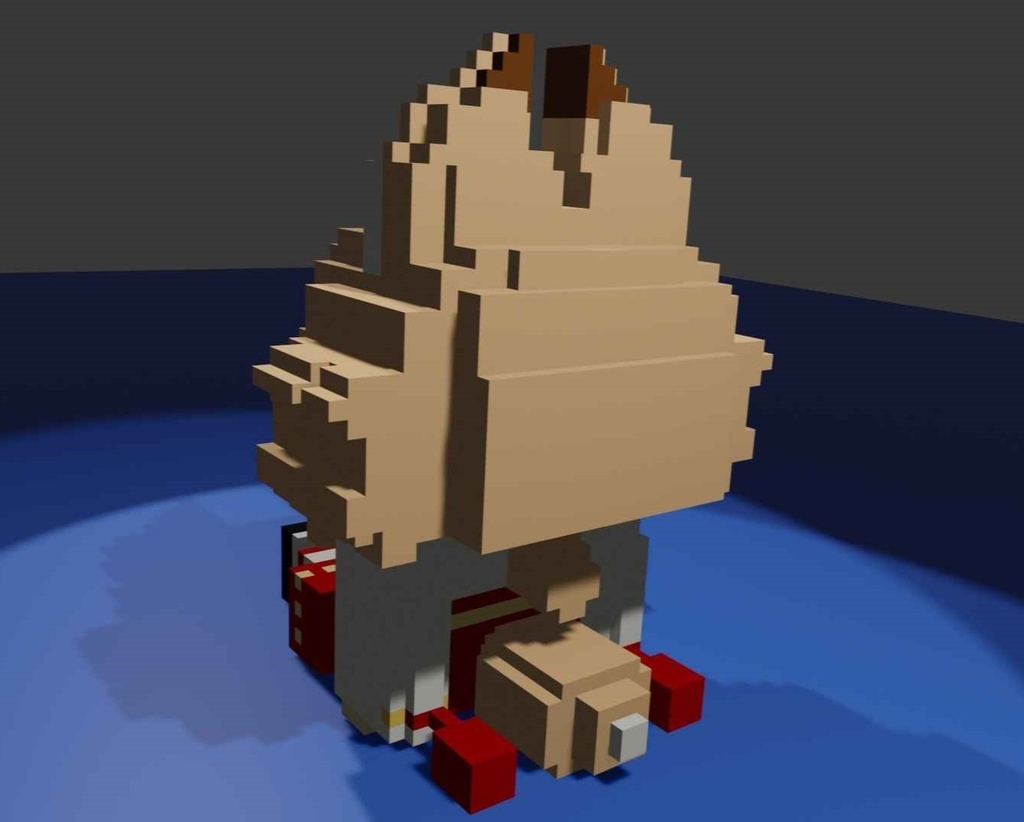 【無料】ボクセル右近ちゃん VoxelUkon