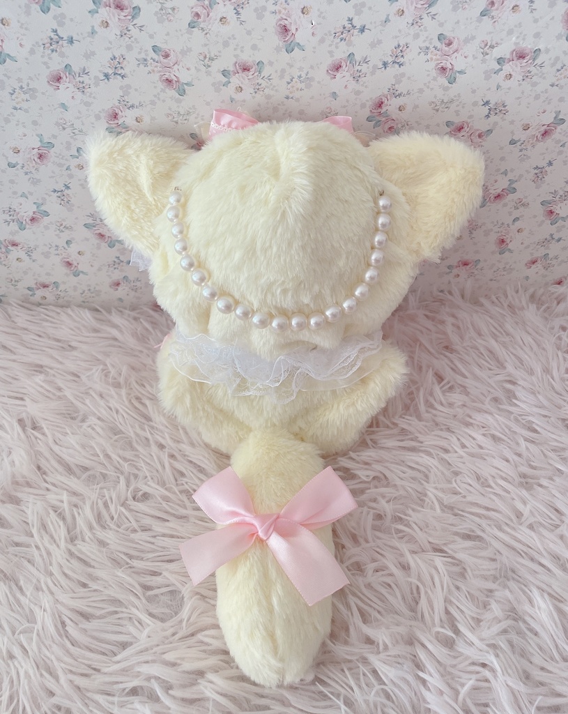 ♡お座り16cmぬい服♡猫の着ぐるみ♡ゆめかわおすわりぬいぐるみ♡ピンクイエロー
