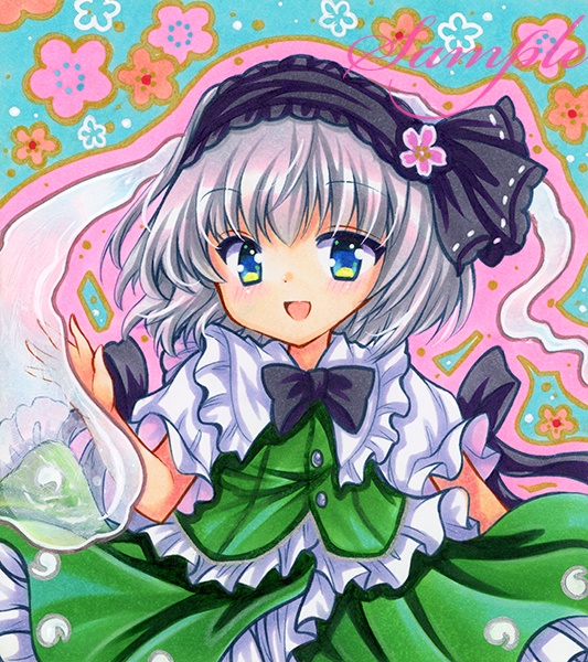 同人手描きイラスト☆魂魄妖夢☆小色紙 - るいのおみせ - BOOTH