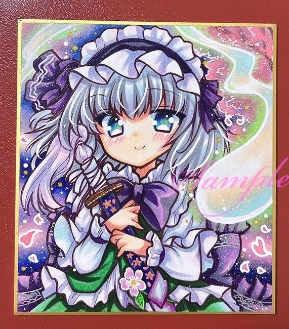 同人手描きイラスト☆東方project　魂魄妖夢☆小色紙