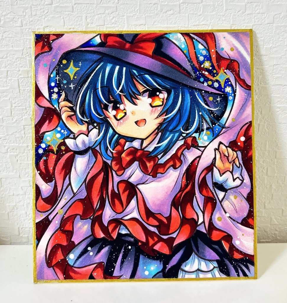 同人手描きイラスト☆東方project　永江衣玖☆小色紙